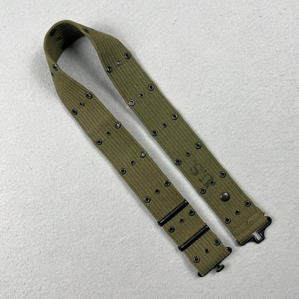 US Military WW1 Pistol Belt Mens 36 Olive Green Canvas Tactical Utility Vintage - Picture 9 of 14